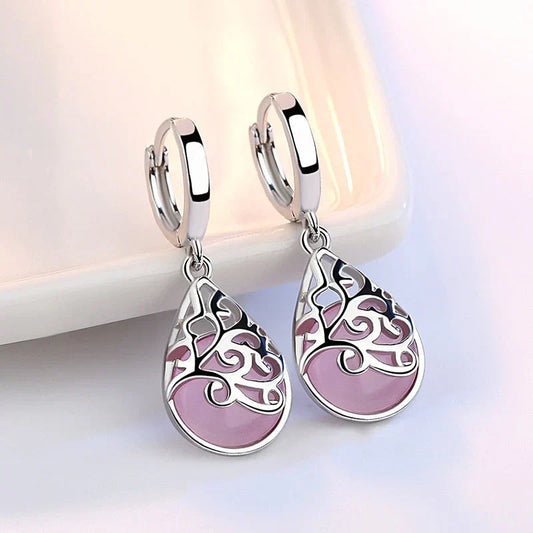 Exquisite Tree Of Life Earrings | White Gold
