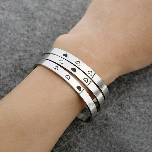 Heart Engraved Bracelet
