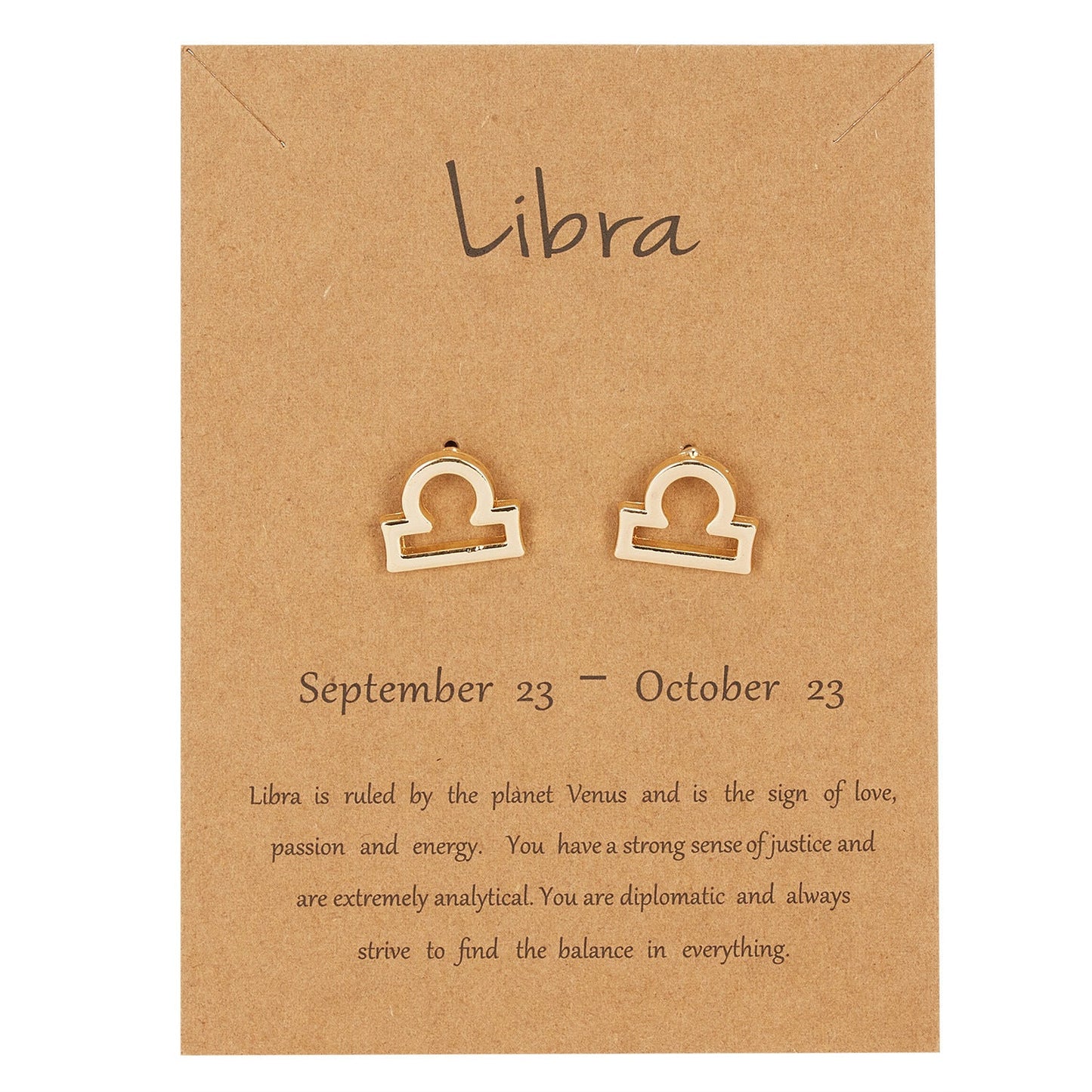 Libra Zodiac Earrings