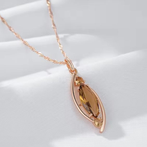 Light Brown Crystal Pendant