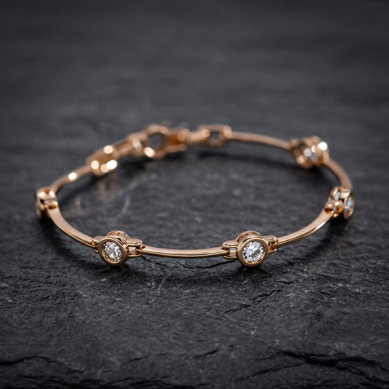 Luxury Zircon Rose Gold Bracelet