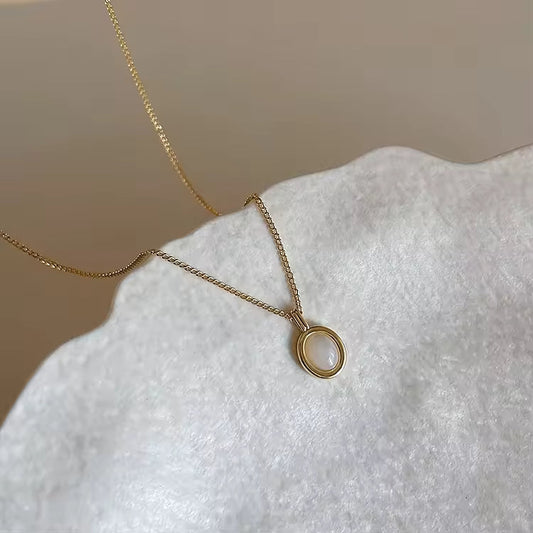 Minimalist Moonstone Necklace