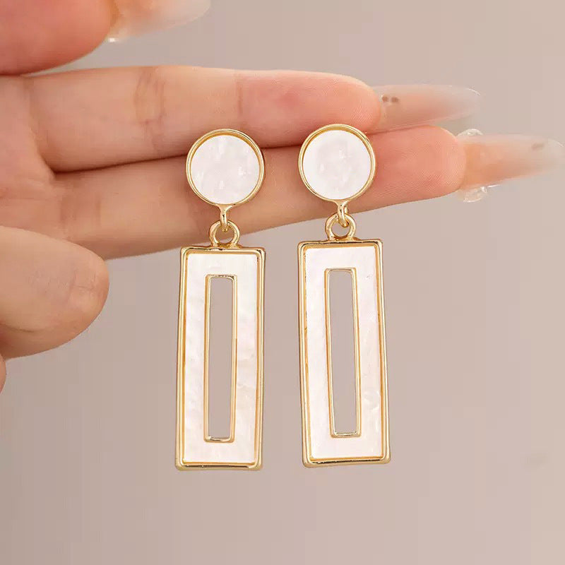 Minimalist Mother Of Pearl Earrings