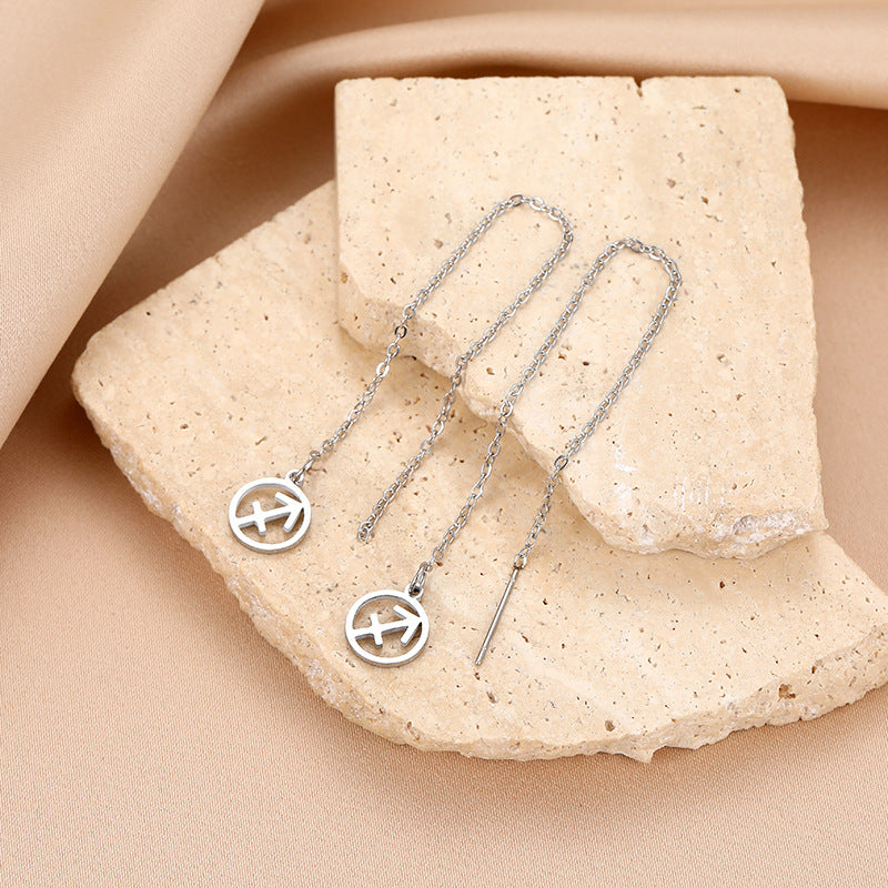 Minimalist Peace Symbol Earrings