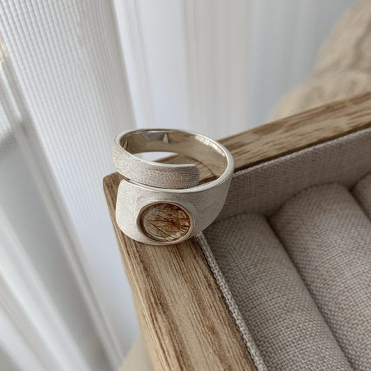 Minimalist Rutile Quartz Ring