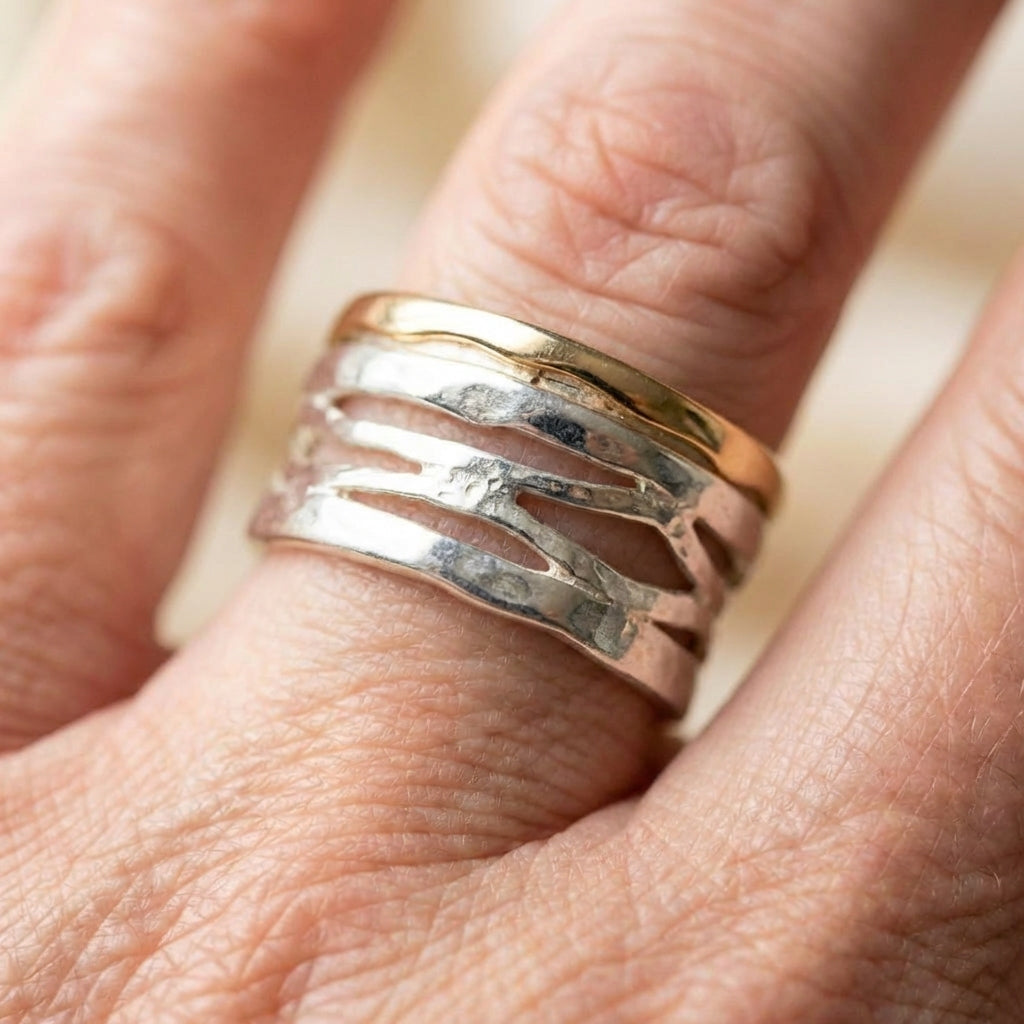 Minimalist Two Tone Ring