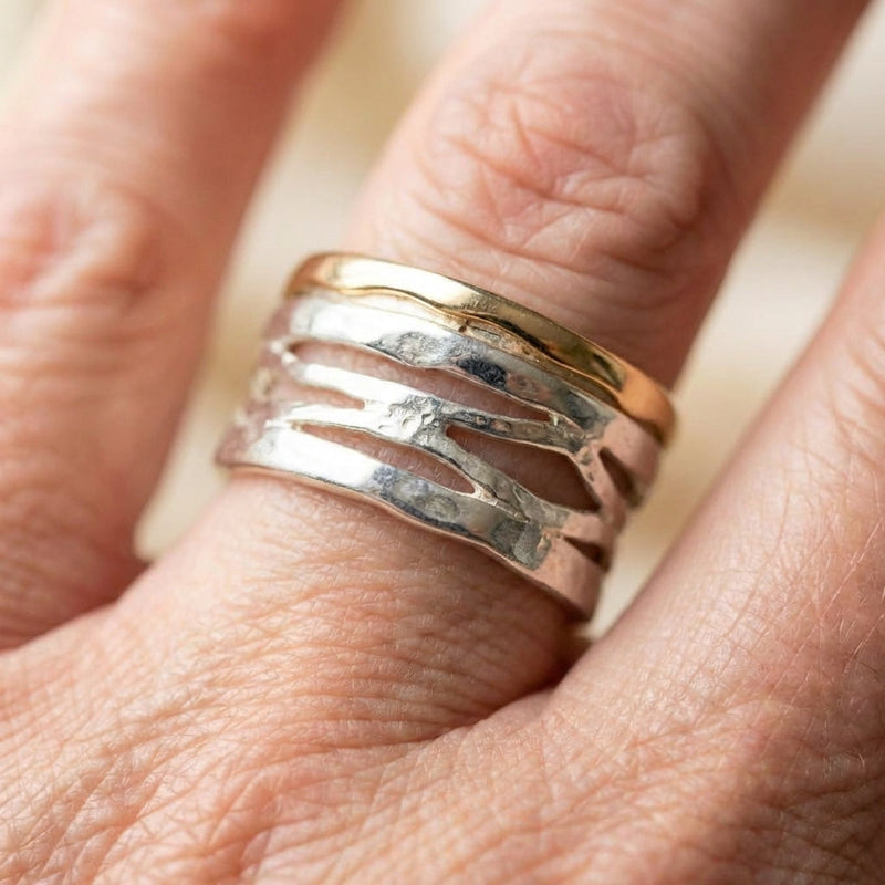 Minimalist Two Tone Ring