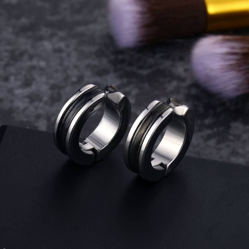 Modern Two Tone Earrings