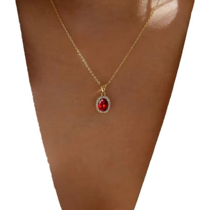 Elegant Emerald Halo Pendant Necklace