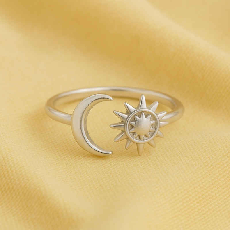 Adjustable Silvered Starlight Ring