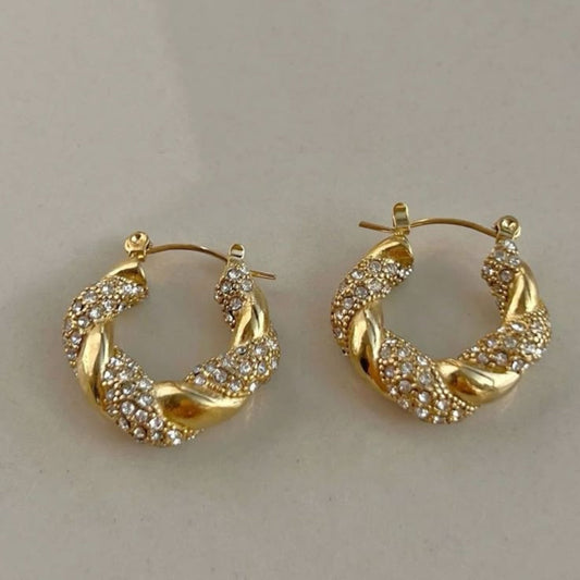 Hoop Bright Braided Earrings