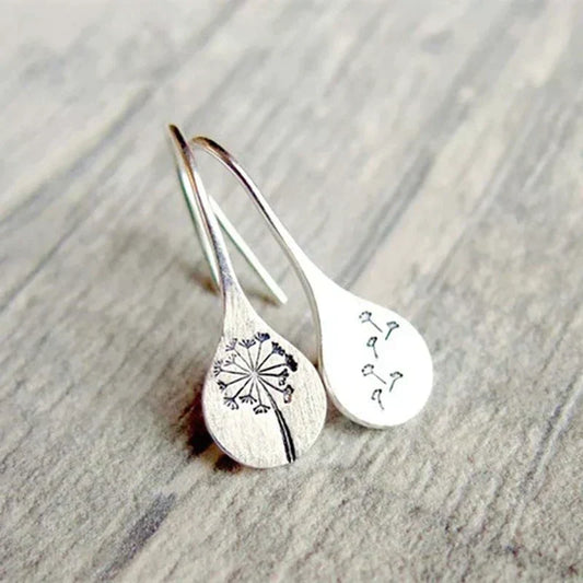 Flower Earrings in Silver