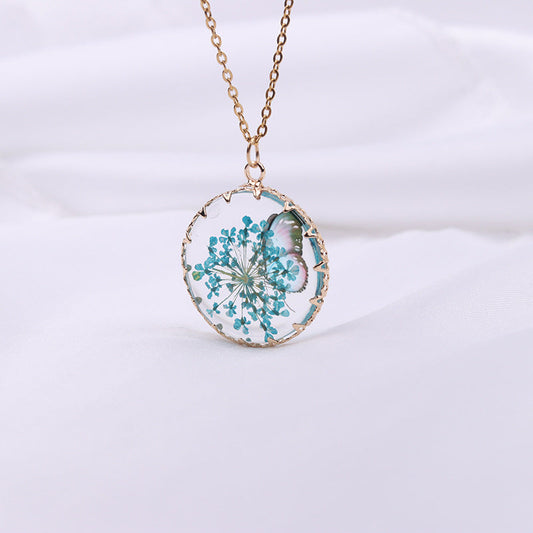 Pressed Flower Necklace