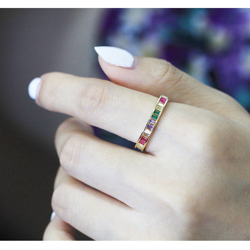Rainbow Gemstone Ring