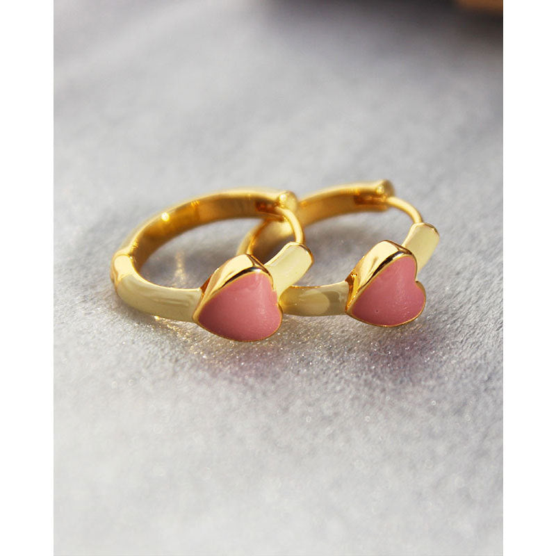 Romantic Pink Heart Earrings