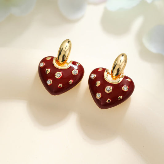 Romantic Red Heart Earrings