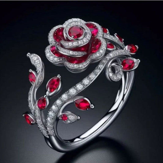 Romantic Ruby Rose Ring