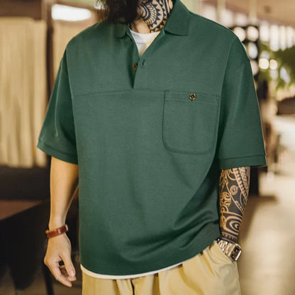 Thomas Hillas | Herren Sommer Loose Fit T-Shirt mit Brusttasche – Lässig & Bequem