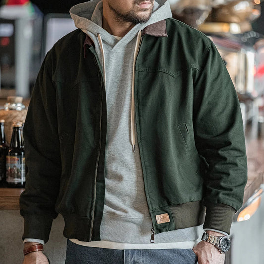 Thomas Hillas | Retro Santafe Canvasjacke – Schwere Vintage-Arbeitsjacke für Herren