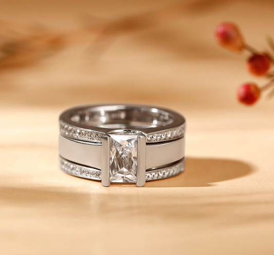 European & American Three-piece Diamond Ring