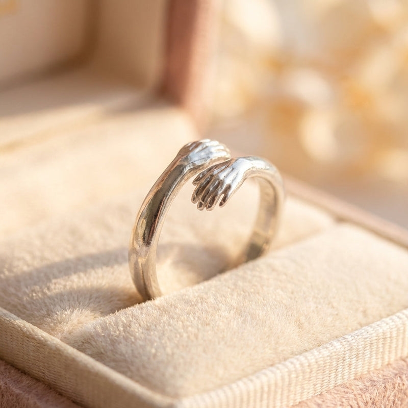 Silver Adjustable Hug Ring