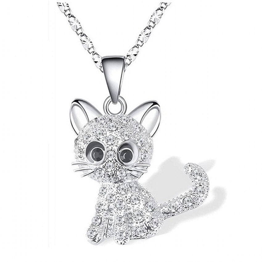 Silver Baby Kittens And Coloured Zirconia