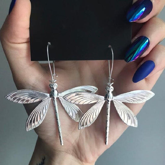 Silver Dragonfly Earrings