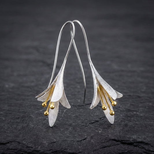 Silver Flower Earrings