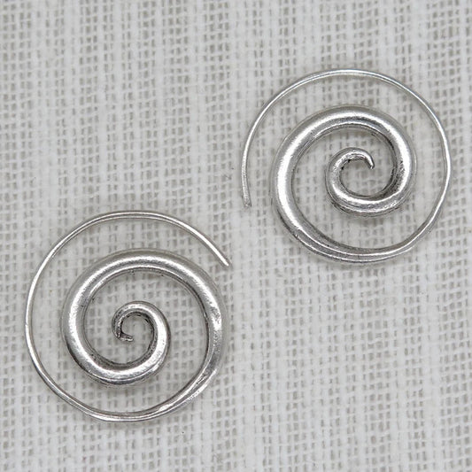 Spiral Silver Earrings