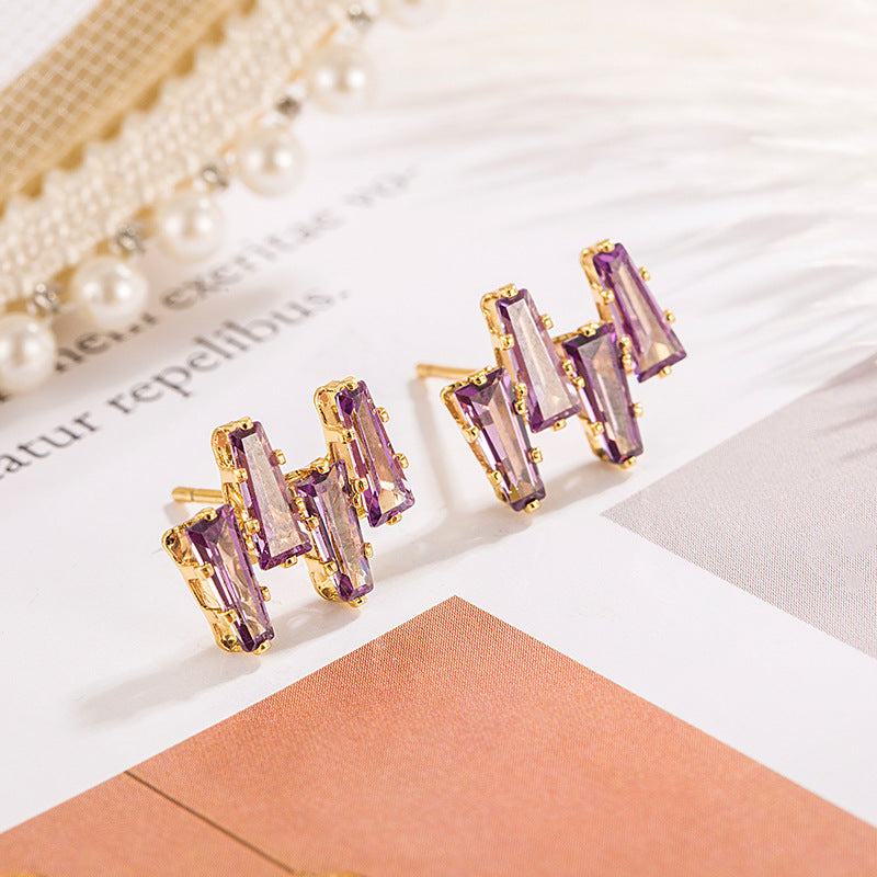 Statement Amethyst Earrings