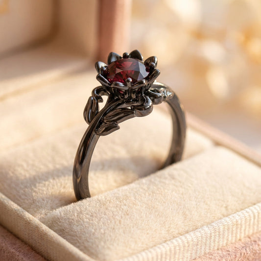 Statement Flower Ruby Ring