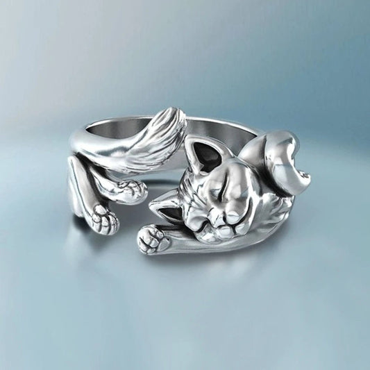Statement Fortune Cat Ring