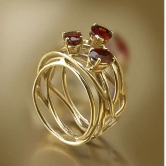 Statement Garnet Ring