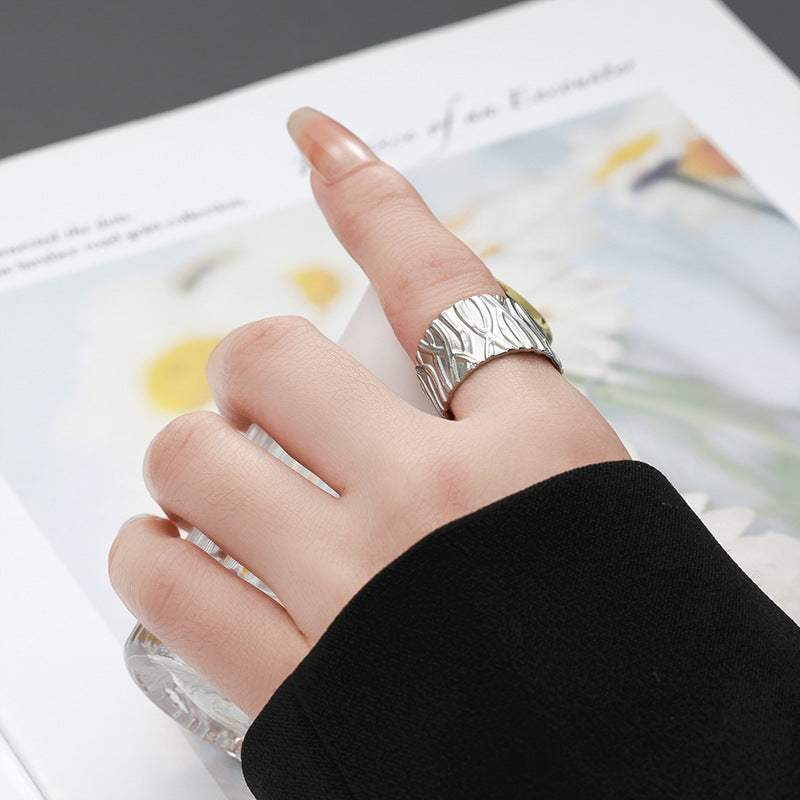 Textured Silver Ring
