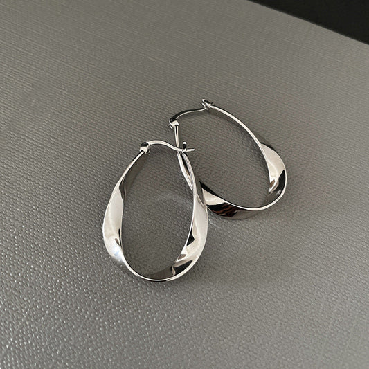 Twisted Silver Earrings