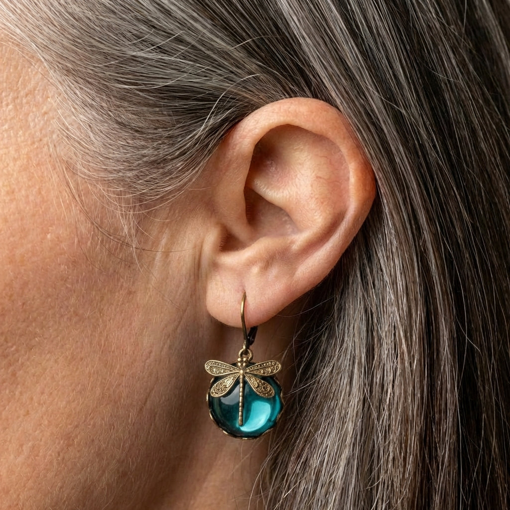 A Style Glass Dragonfly Earring Set