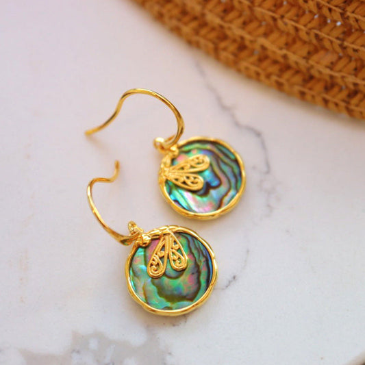 Vintage Abalone Earrings