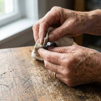 Vintage Black Gold Crystal Ring