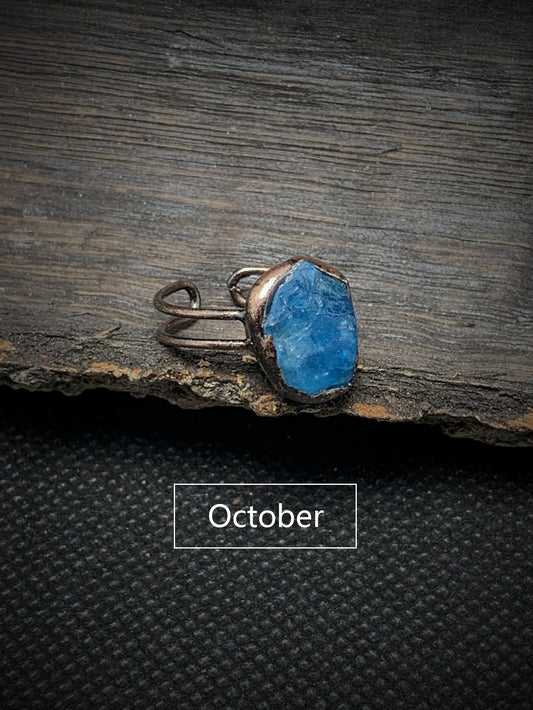 Vintage Blue Apatite Ring