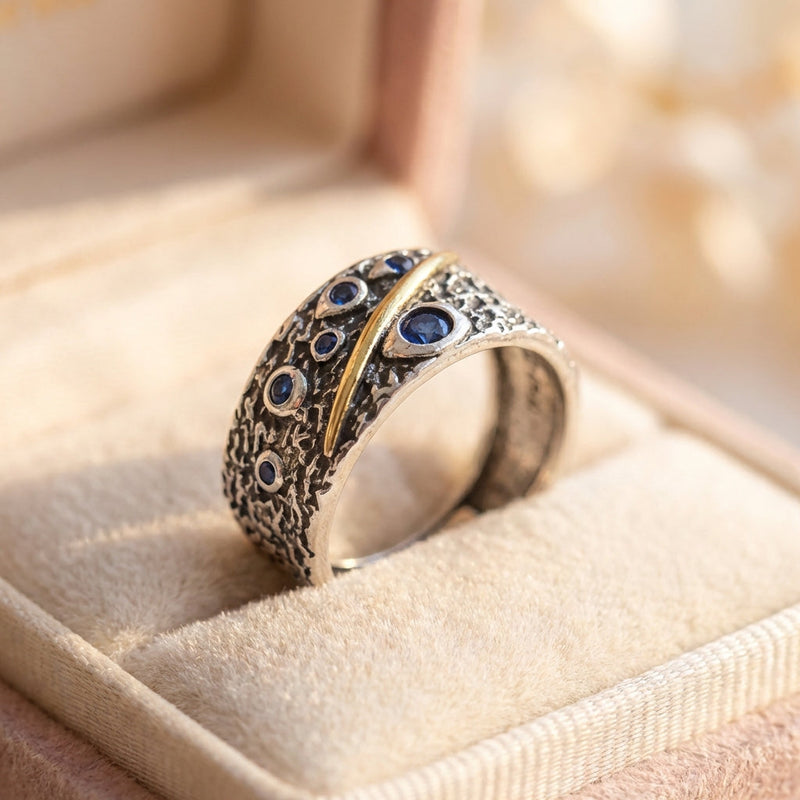 Vintage Blue Crystal Ring