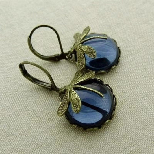 Vintage Blue Sapphire Earrings