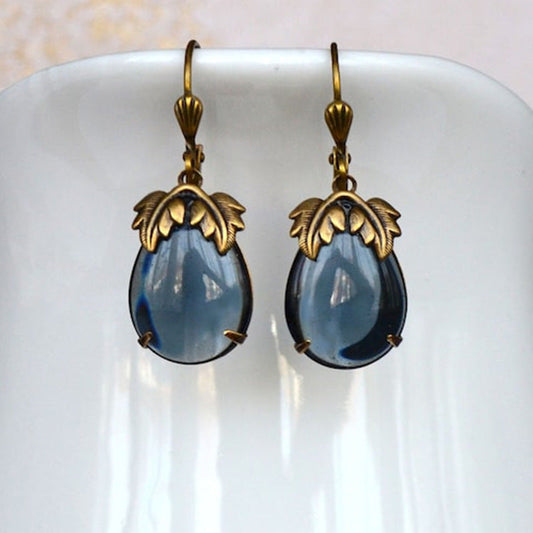 Vintage Blue Stone Earrings