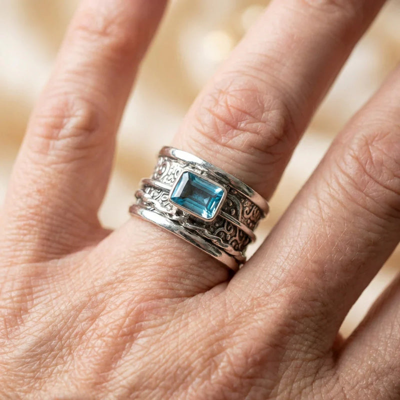 Vintage Blue Topaz Ring