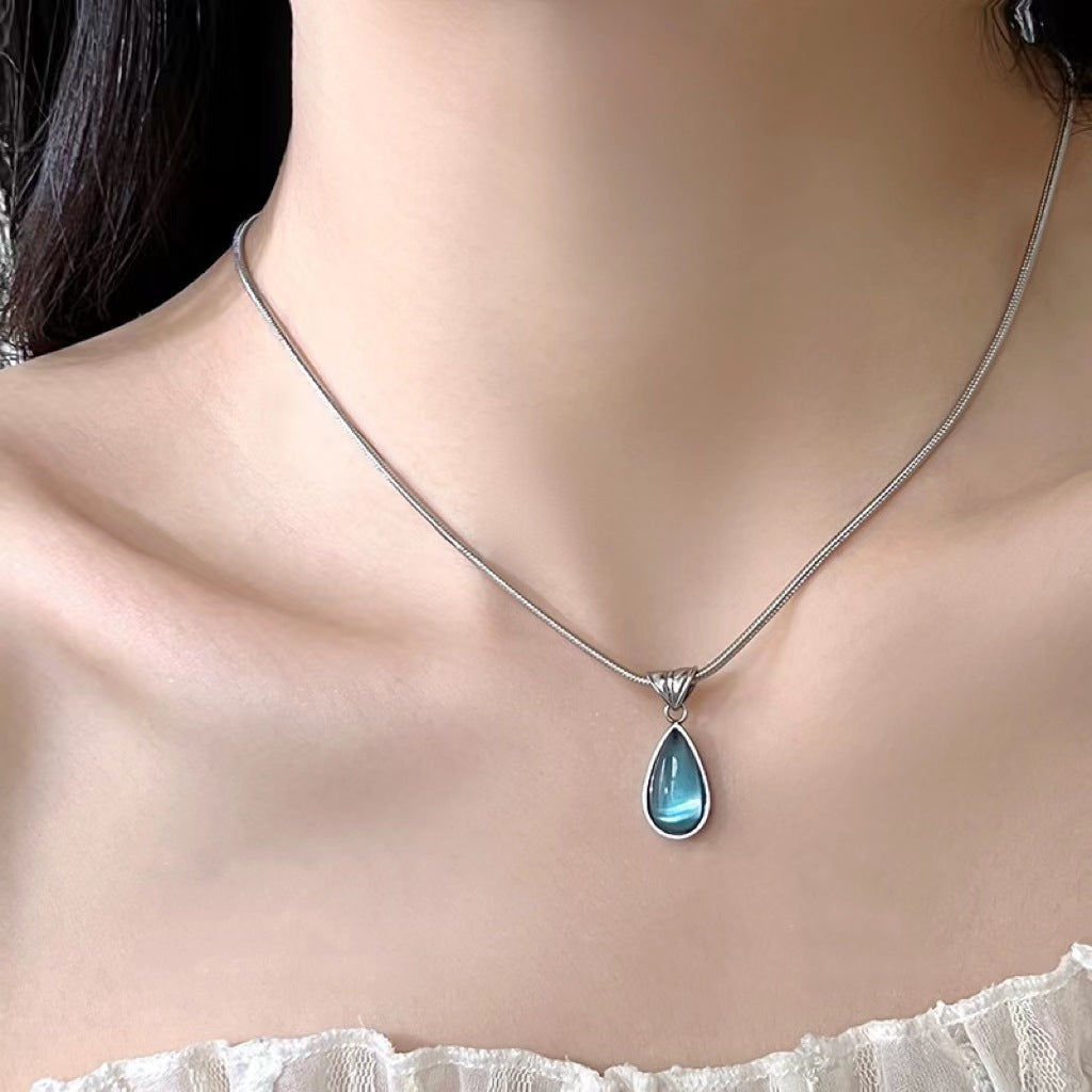 Vintage Blue Topaz Teardrop