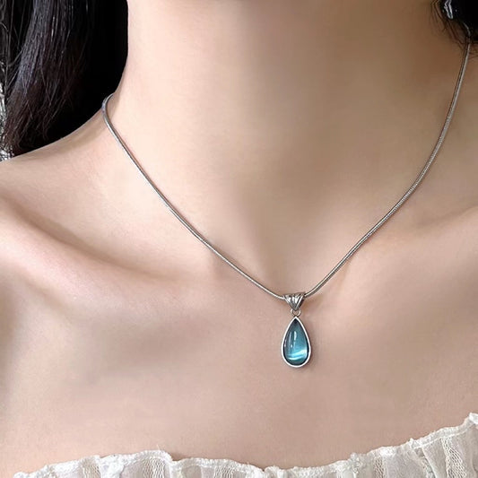 Vintage Blue Topaz Teardrop