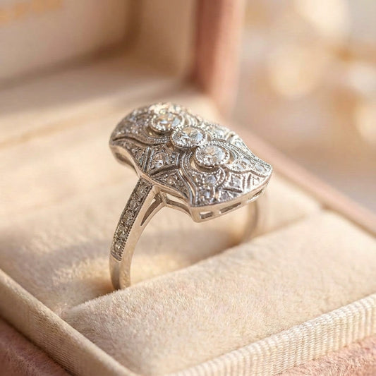 Vintage Brilliant Silver Ring
