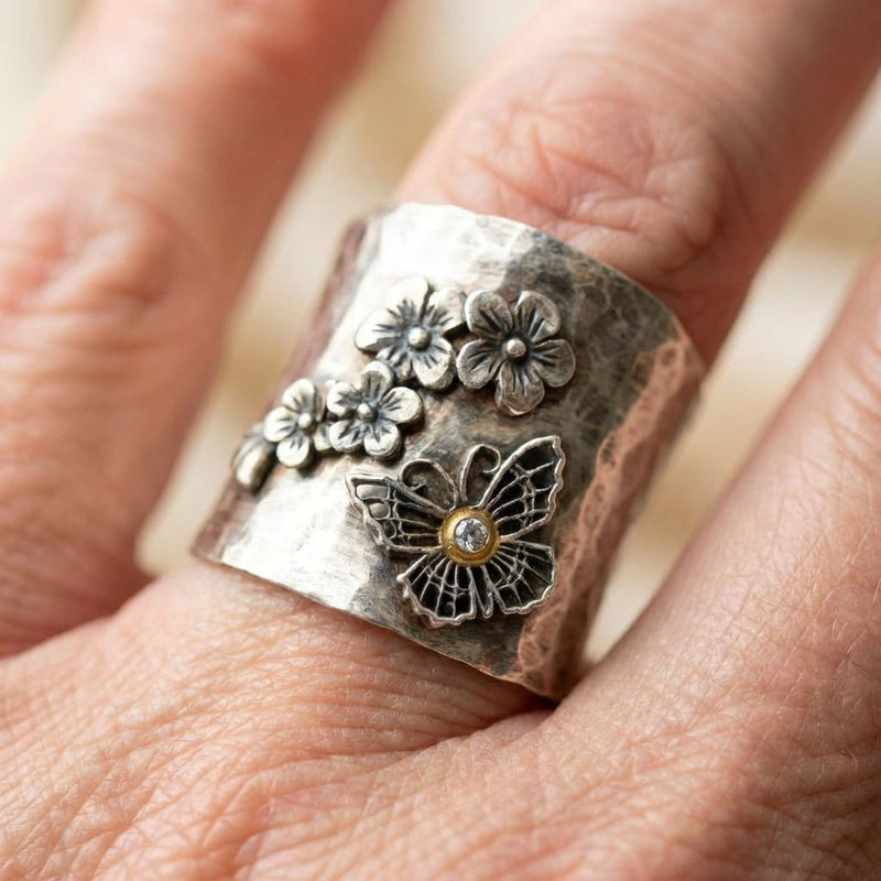 Butterfly Flower Ring