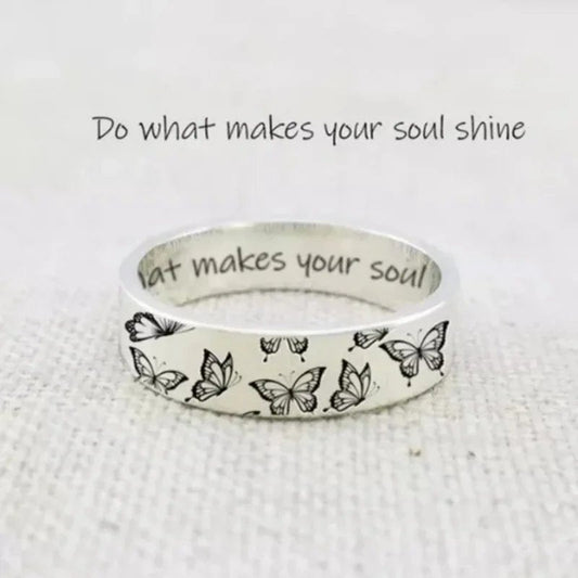 Vintage Butterfly Soul Ring