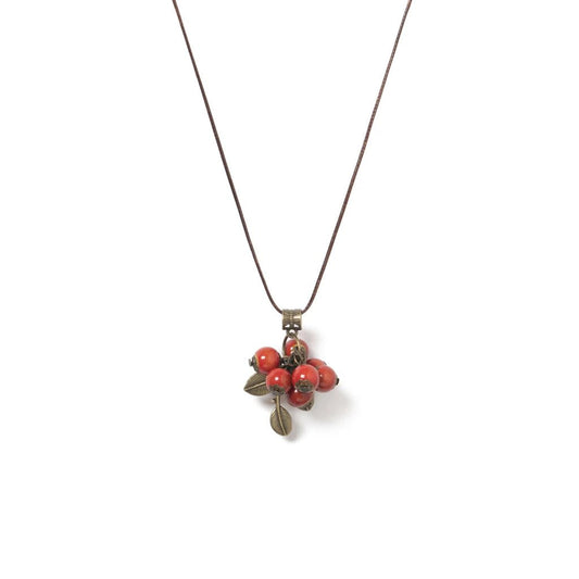 Vintage Ceramic Berry Necklace