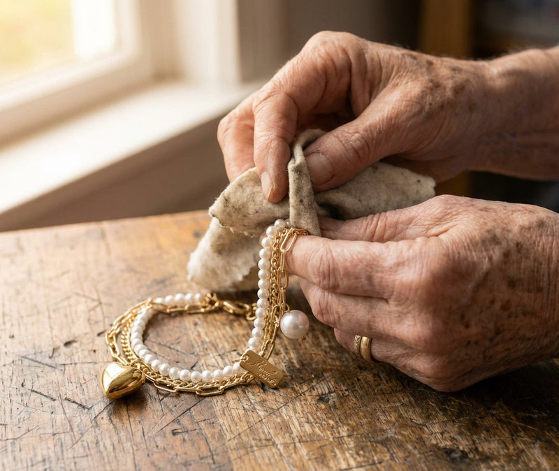Vintage Charm Double Layer Pearl Bracelet